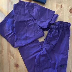 Dagacci unisex royal purple scrubs